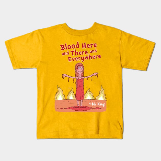 Blood here and there and everywhere Kids T-Shirt by Firebrander